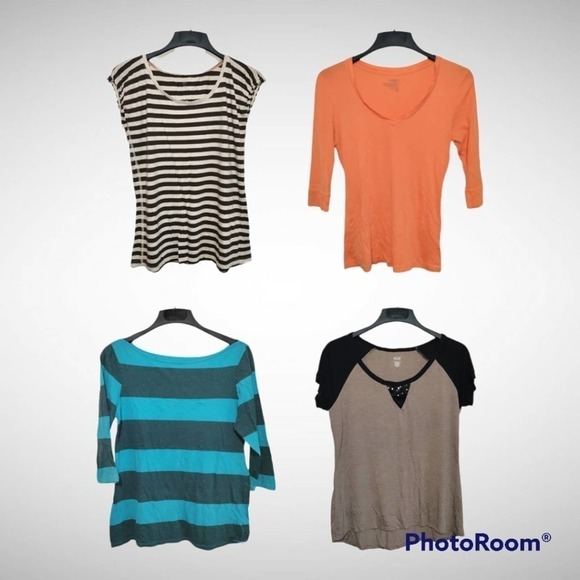 Women lot T-SHIRT BUNDLE woman size large 4 items - Picture 1 of 5